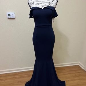 NEW W/ Tags Navy Blue Gown